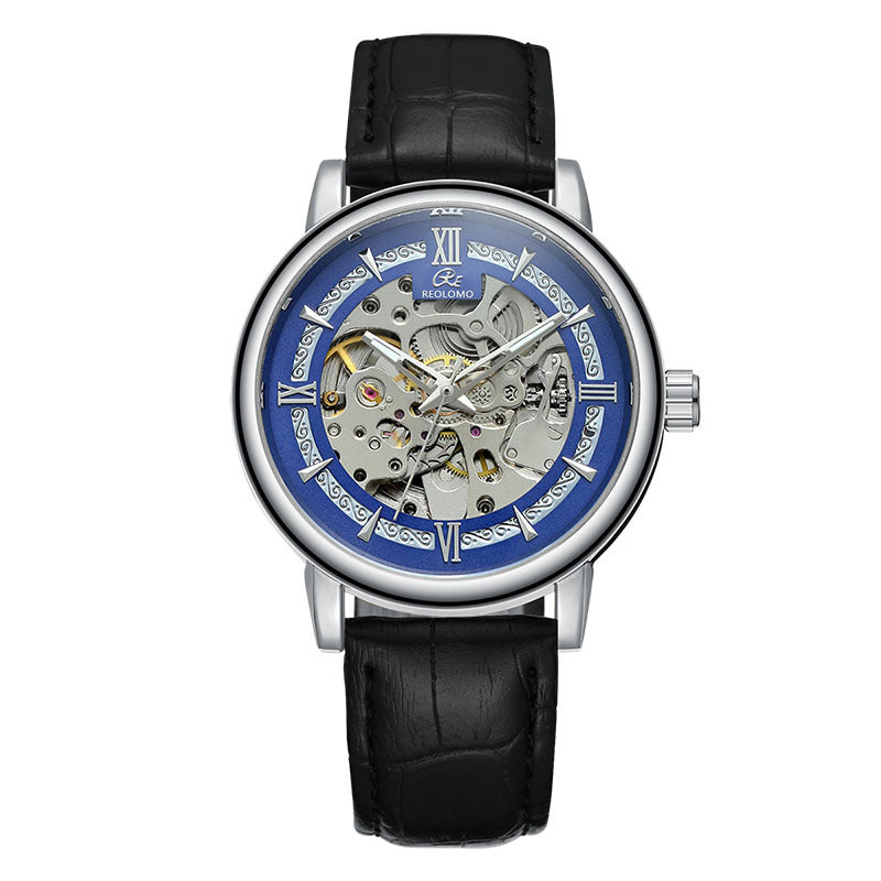 European And American-style Mens Fashionable Hollow-out Mechanical Watch