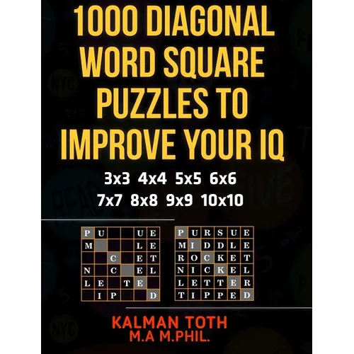 1000 Diagonal Word Square Puzzles to Improve Your IQ - Paperback