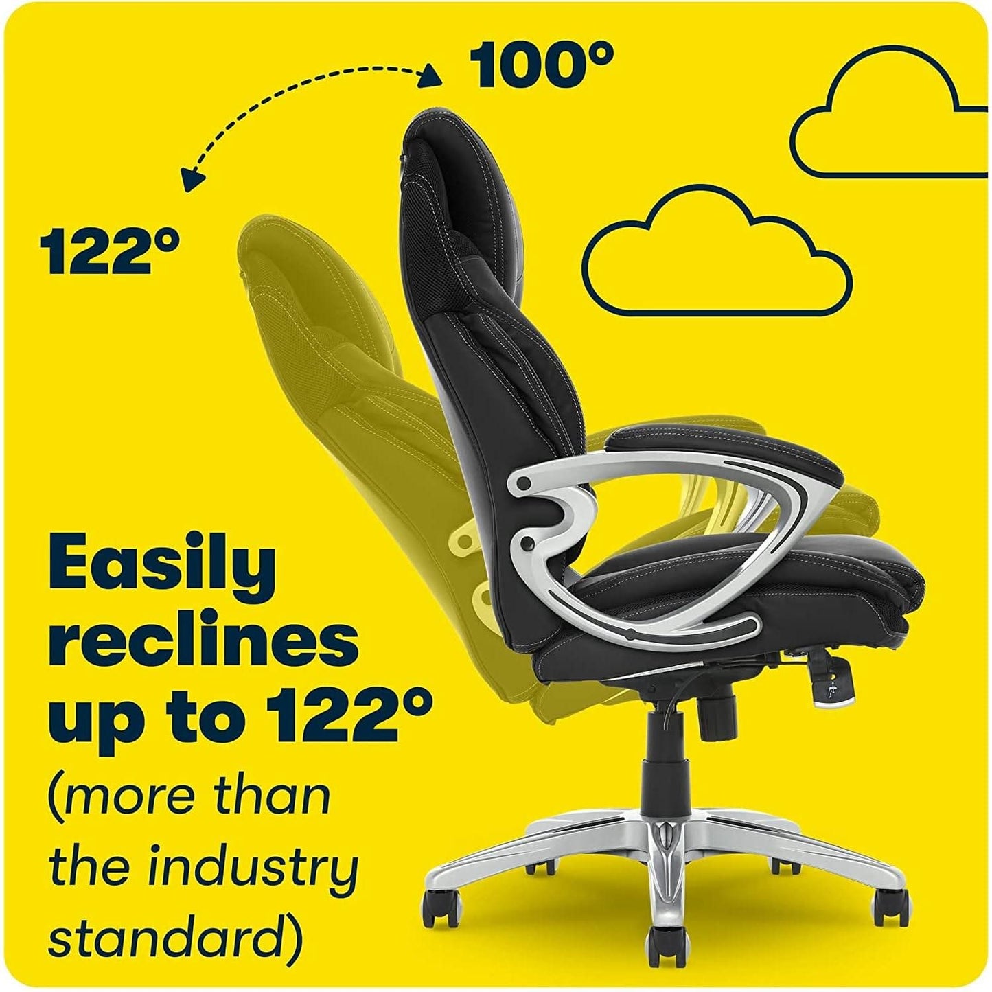 Ergonomic Executive Chair Bonded Leather With Air Lumbar
