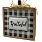Black and White Check Table Sitter -
