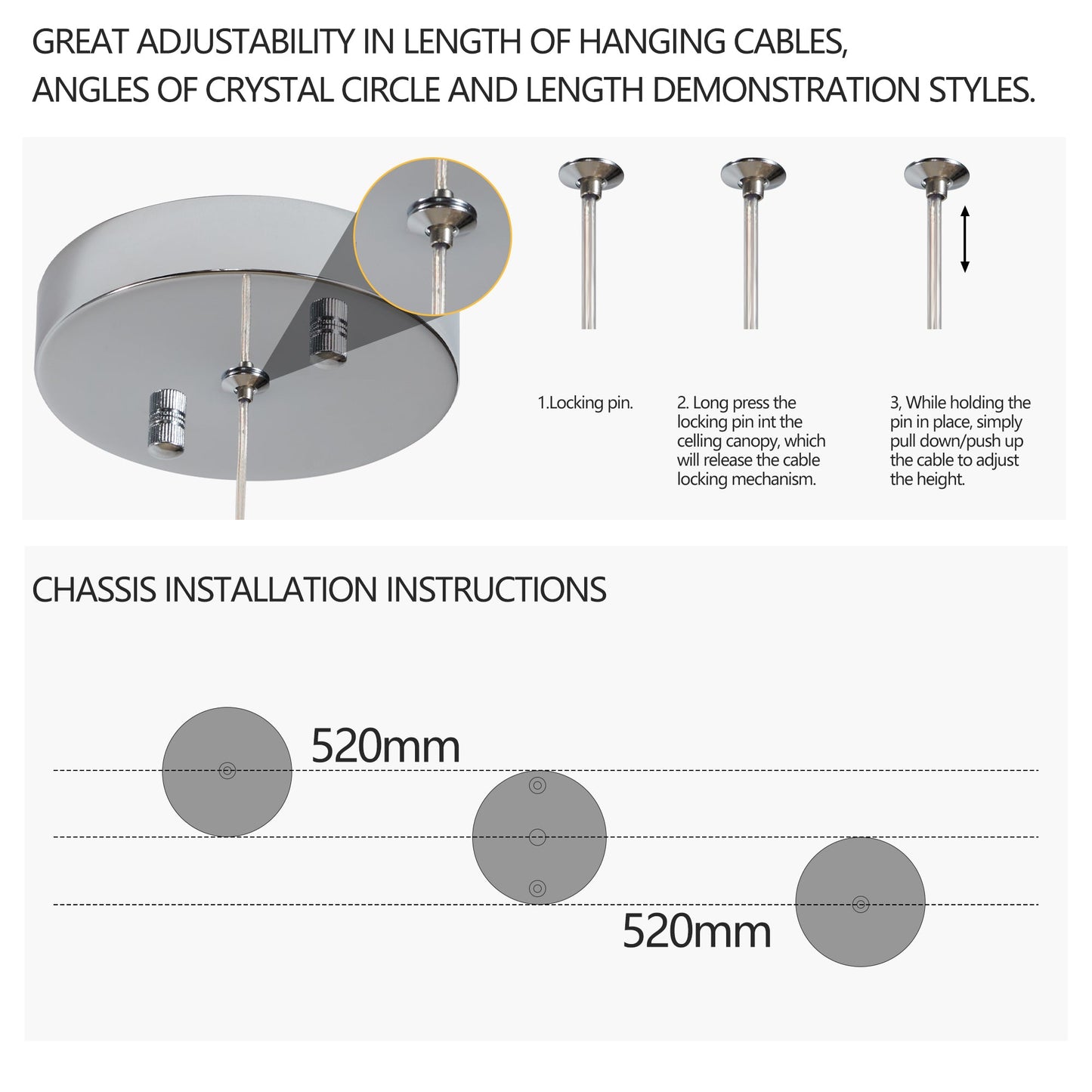 Chandelier Wave LED Crystal 36 In Modern Adjustable Color Temperature