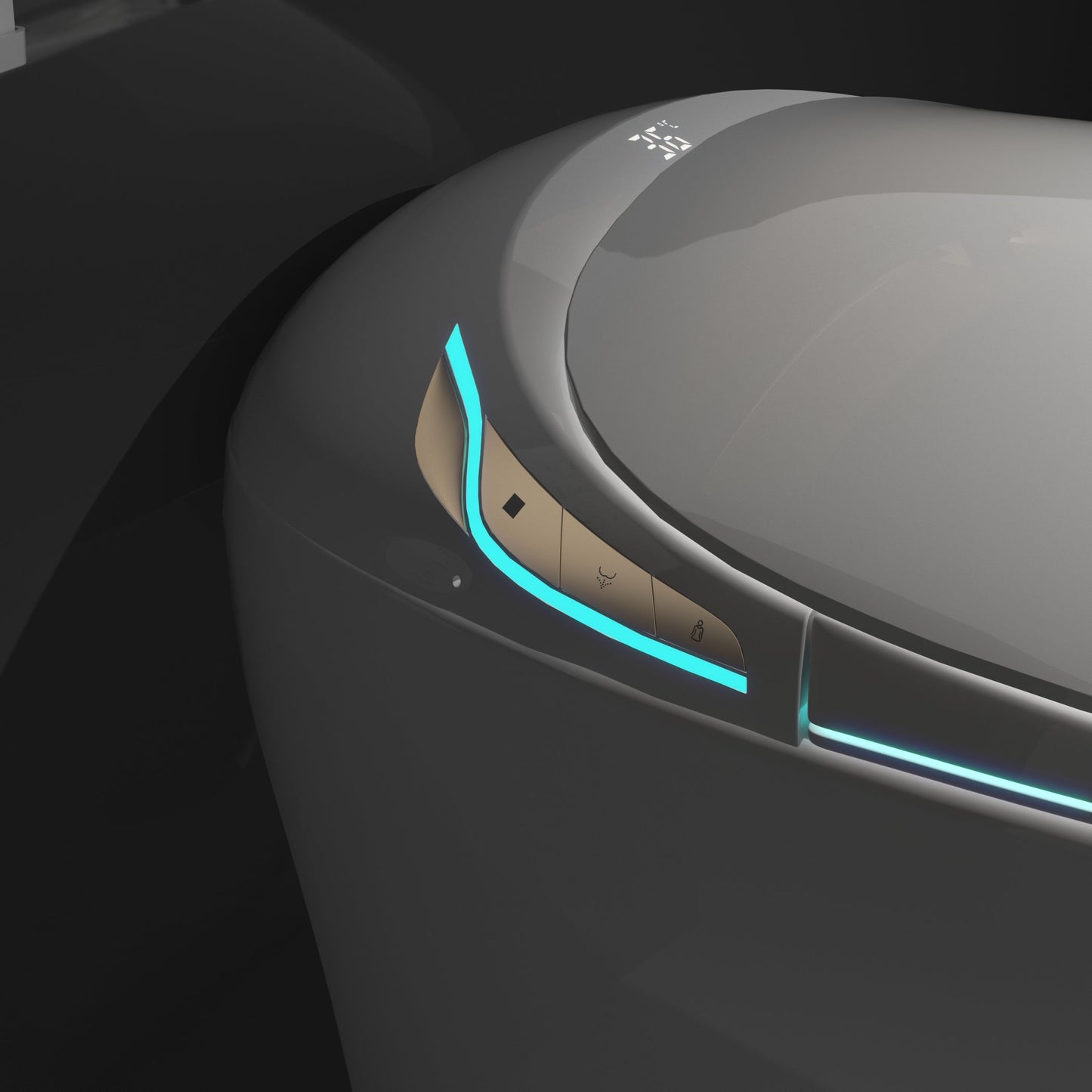 Unique Smart Toilet with Bidet Built In, Intelligent One Piece Toilet For Mod...