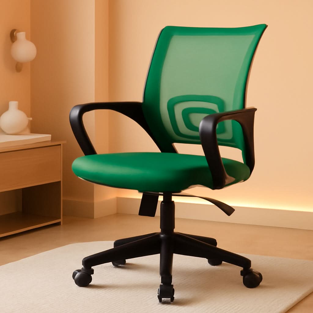 Ergonomic Green Mesh Office Chair With Lumbar Support