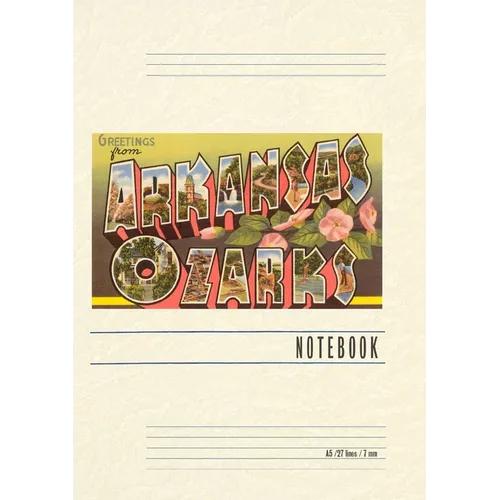 Vintage Lined Notebook Greetings from Arkansas Ozarks - Paperback