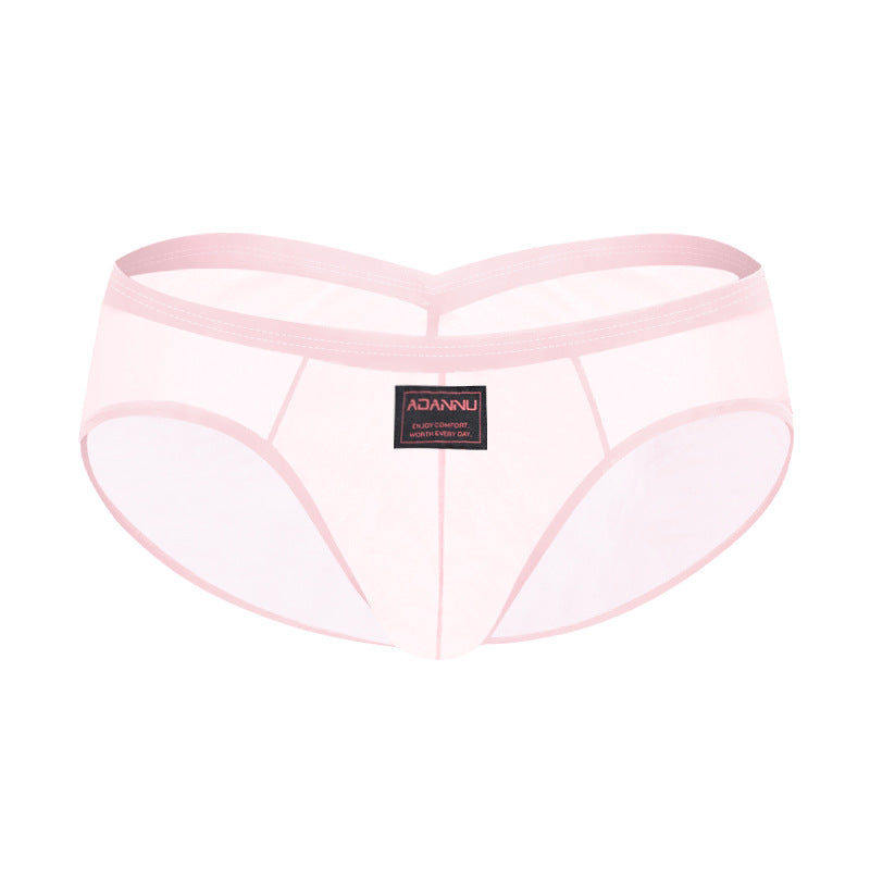 V-shaped Pleated Sexy Hip-lifting Briefs Ultra-thin U Contour Pouch