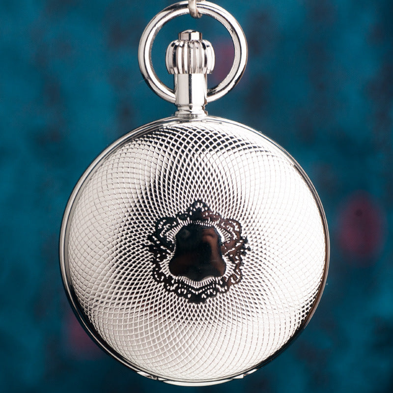 Pure Copper Double-Opening Flip-Top Mechanical Pocket Watch Sun Moon And Stars