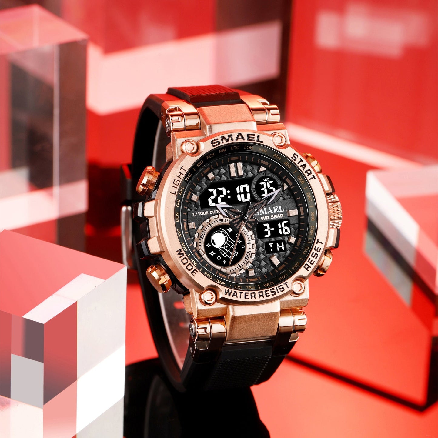 SMAEL Tactical Digital Watch With A Large Dial And Multiple Functions