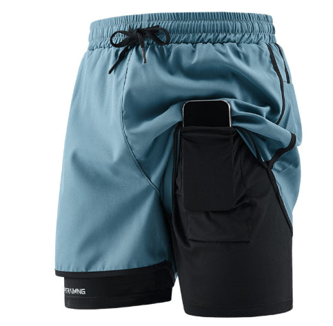 Casual All-match Two-piece Shorts For Sports Running And Fitness