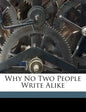Why No Two People Write Alike - Paperback