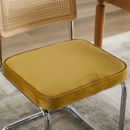 Mid Century Modern Dining Chairs Set of 2, Velvet Accent Chairs with Natural