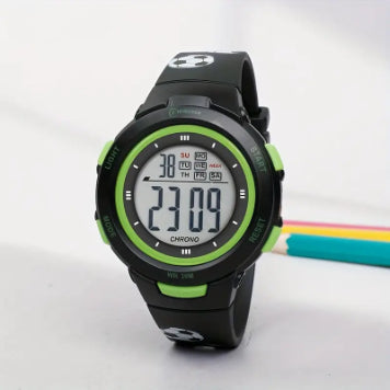 Fashion Pin Buckle Luminous Waterproof PU Strap Student Electronic Watch