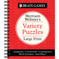 Brain Games - Merriam-Webster's Variety Puzzles Large Print: Anagrams, Crosswords, Cryptograms, Word Searches, and More! - Spiral