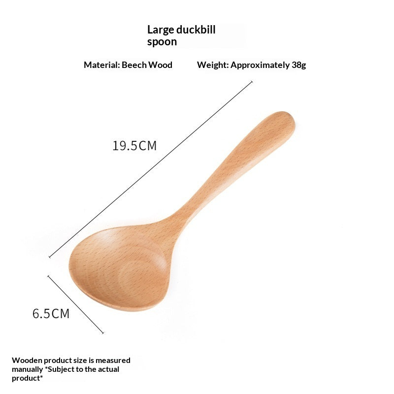 Japanese-style Household Tableware Wooden Soup Spoon
