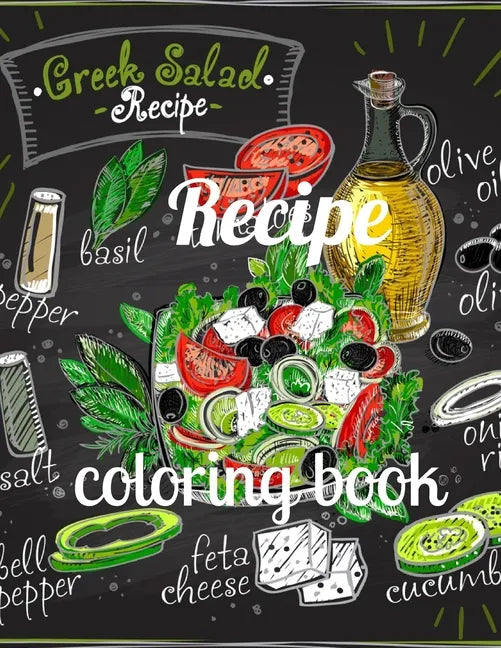 Recipe coloring book: A Coloring Book of 35 Unique recipe Coe Stress relief Book Designs Paperback - Paperback