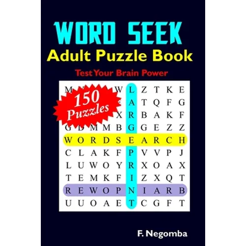 WORD SEEK Adult Puzzle Book - Paperback