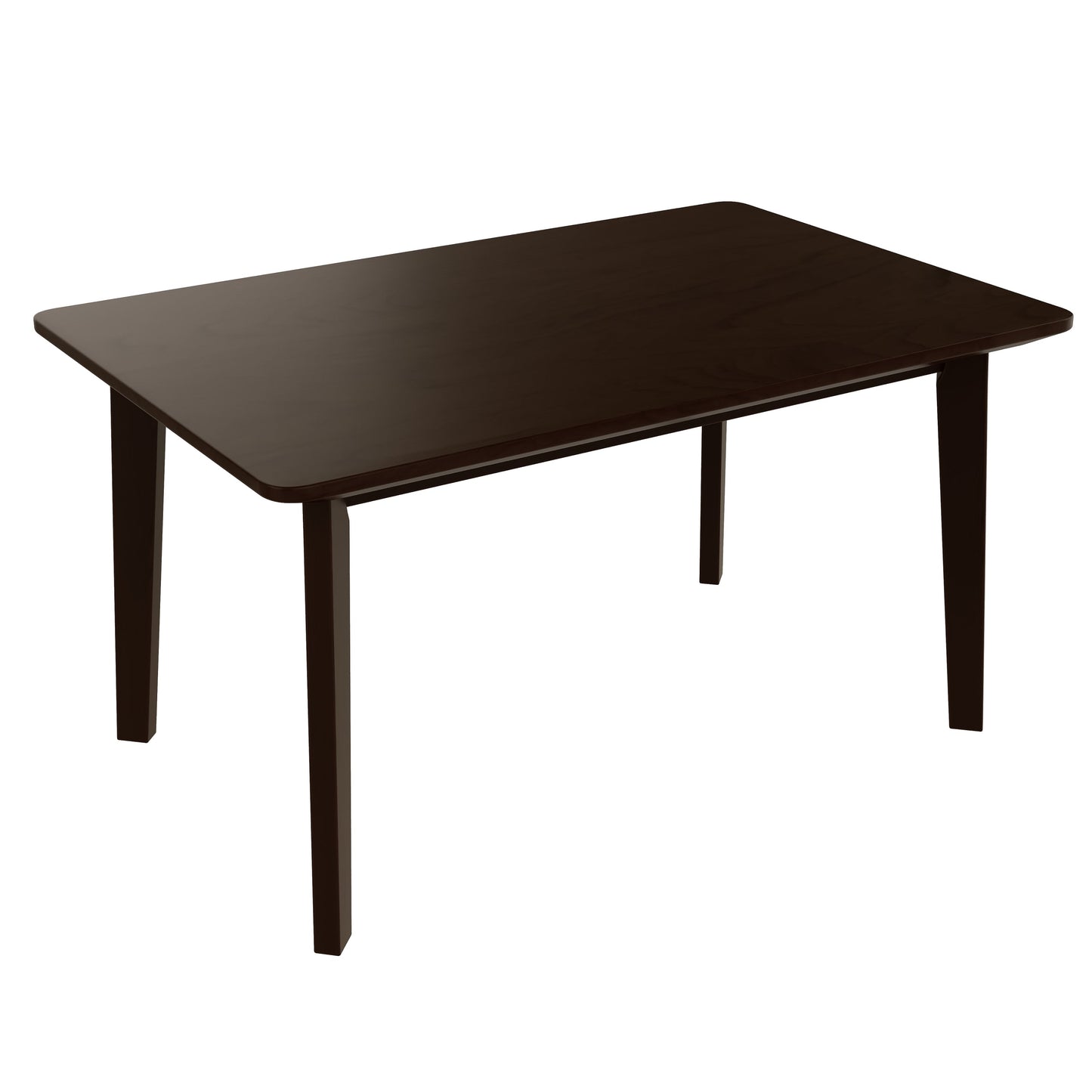 Rustic 5-Piece Dining Set - 1 Solid Wood Table + 4 Upholstered Chairs,