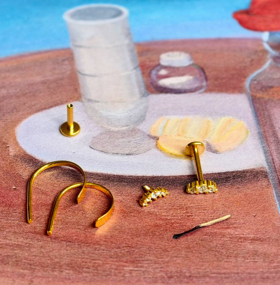 Fashionable And Minimalist U-shaped Plain-gold Earrings