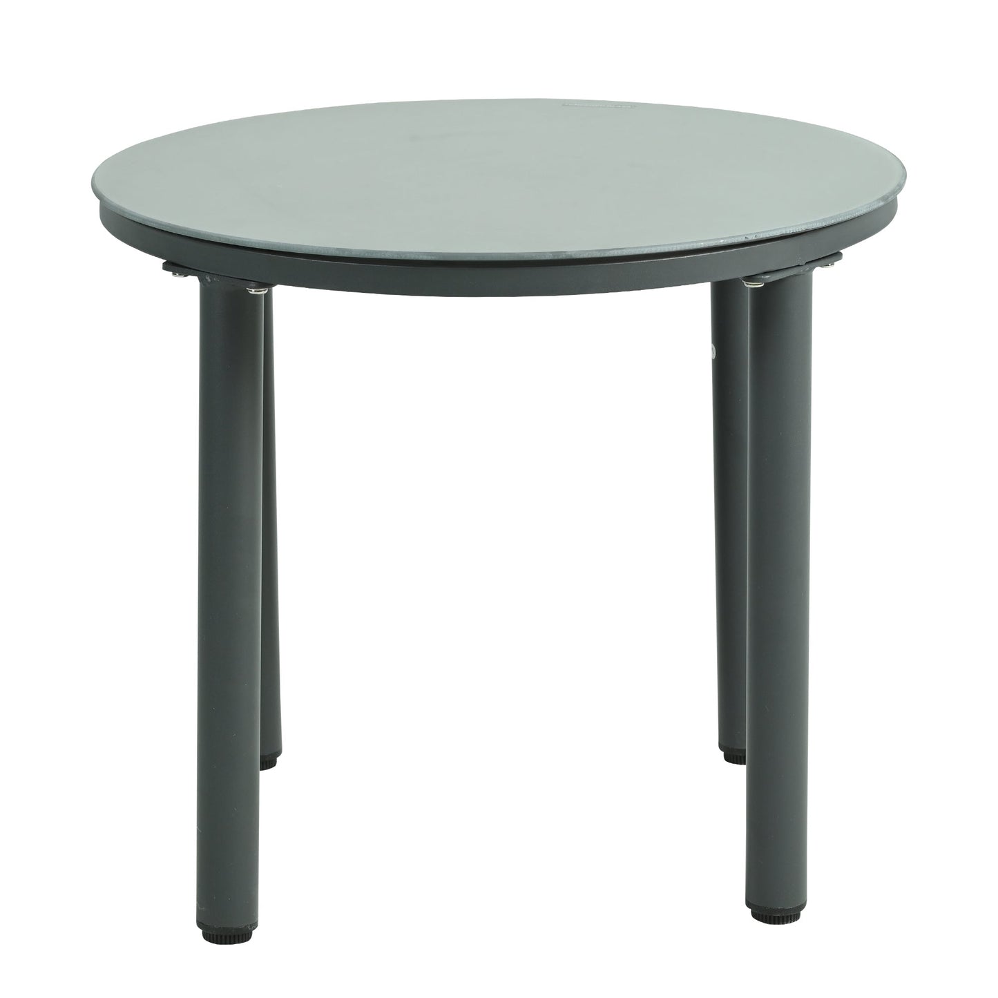 Outdoor Patio Set Half Moon Wicker Aluminum Gray 8 Piece 2 Tables