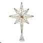 8-Point Gold Metal Star Treetop - 19.7 Inches