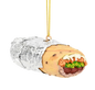 Burrito Wrapped in Tin Foil Food Christmas Ornament