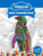 Penguin Adult Coloring Book: An Adult Coloring Book with 52 Cute Penguin Illustrations for Stress Relief and Relaxation. - Paperback