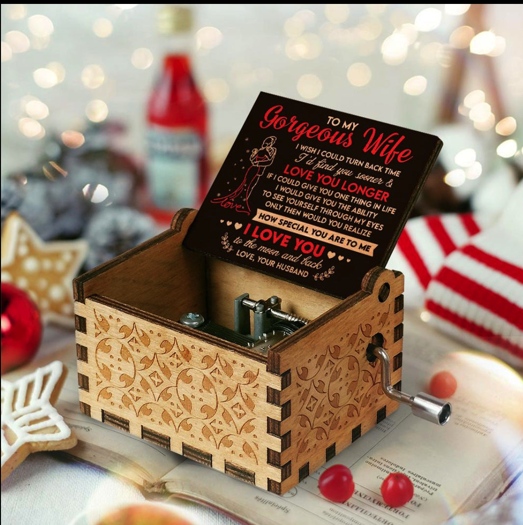 Painted music box creative gift decoration
