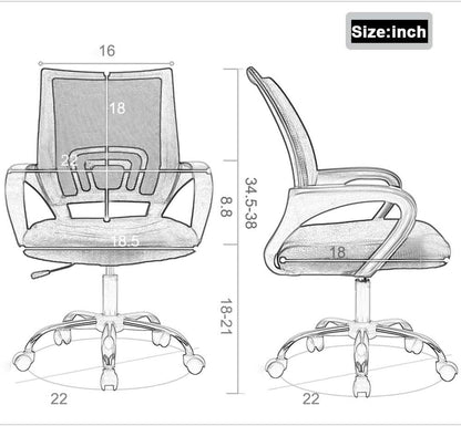 Pink Mesh Executive Office Chair With Lumbar Support