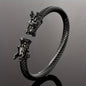 Double Dragon Copper Bracelet – Rock & Hip-Hop Style, Unisex
