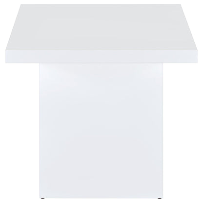 Devar 3-piece Square Coffee End Table Set White High Gloss