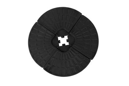 Patio Umbrella Base Fillable 4 Plate PE Black 42 LB Each Water Sand