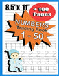 Number Tracing Book 1-50: number tracing workbook for toddlers, workbook for preschoolers, number tracing book for preschoolers and kids ages 3- - Paperback