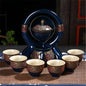 Portable Chinese Ceramic Tea Set with Travel Teapot & Cups