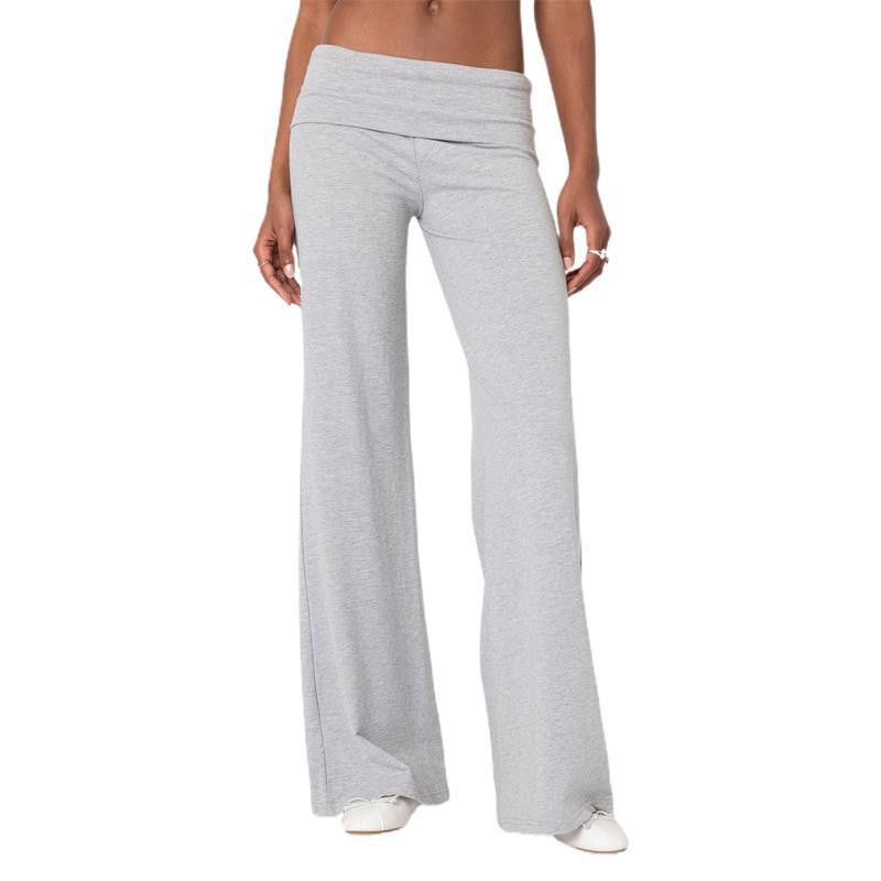 Womens Loose-Fit Foldable Casual Pants For Spring And Summer