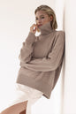Back To School Sweater - Basic Bae Turtleneck Dropped Shoulder Long Sleeve Sweater