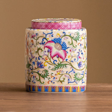 Enamel Color Tea Storage Can