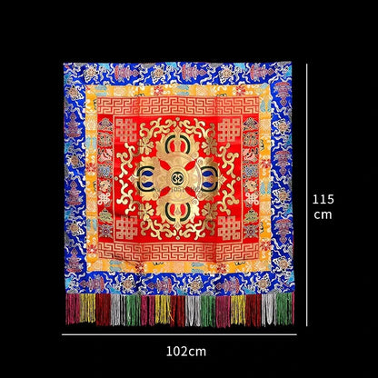 Tibetan Cross Vajra Embroidered Offering Cloth