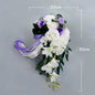 Waterfall Wedding Bride Bouquet Bridesmaid Hand Tied Artificial Flower Decor