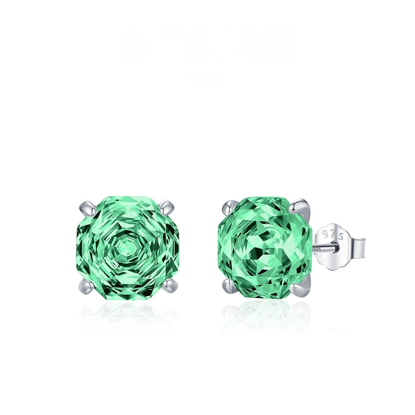 Basic Rose-cut Sparkling Diamond Stud Earrings Unisex Accessory