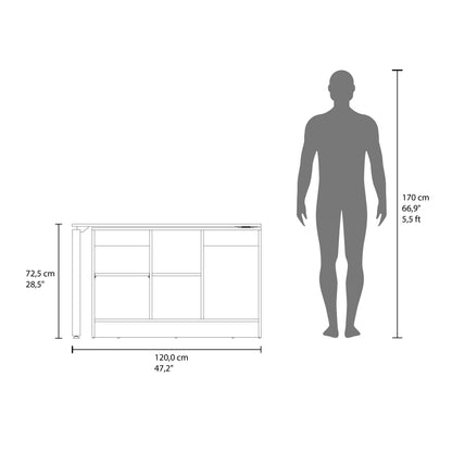 Rotable Desk 72-Inch Wide or Compact, Adjustable Workstation Two Directions