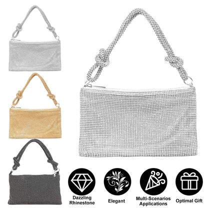 Rhinestone Evening Bag with Detachable Strap