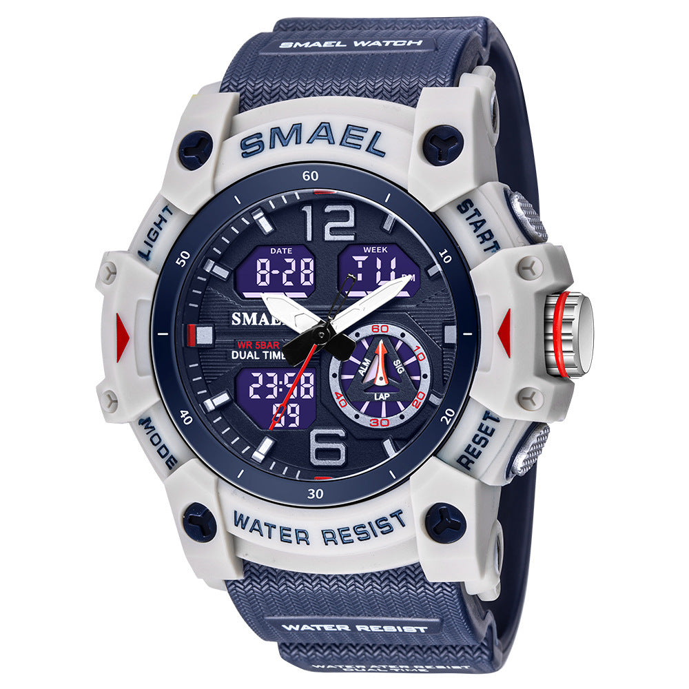 Mens Outdoor Transparent Watch With A Cool Dual-display Design