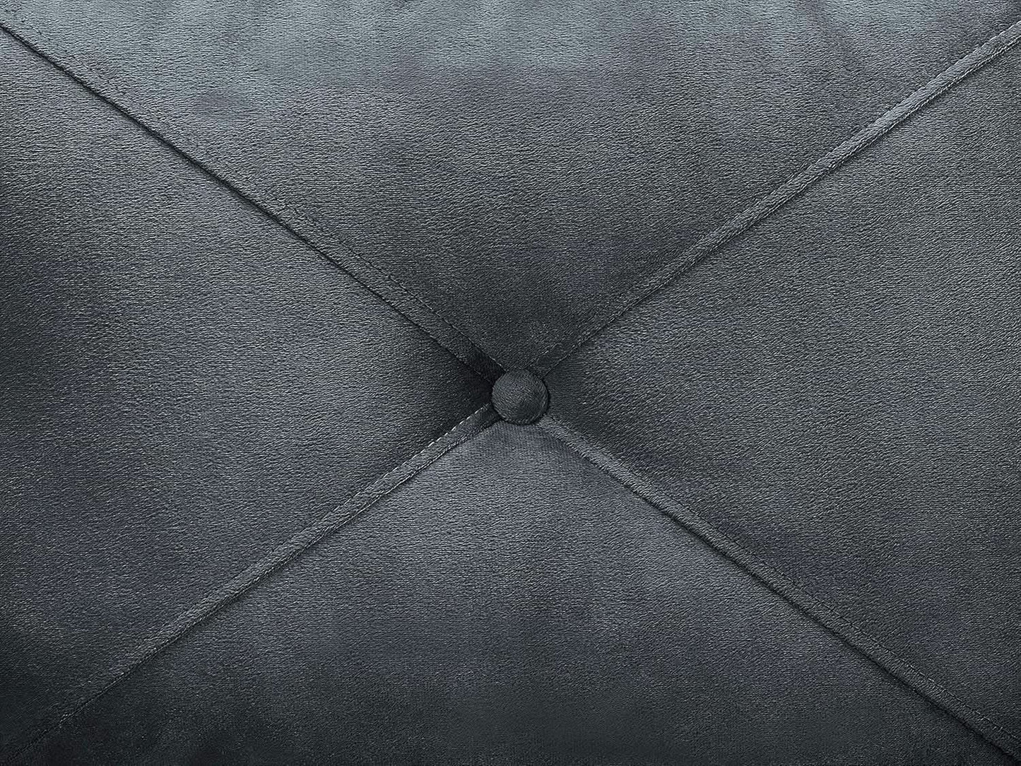 Harrington Grey Sofa Button Tufted Rolled Arm With Plush Cushions