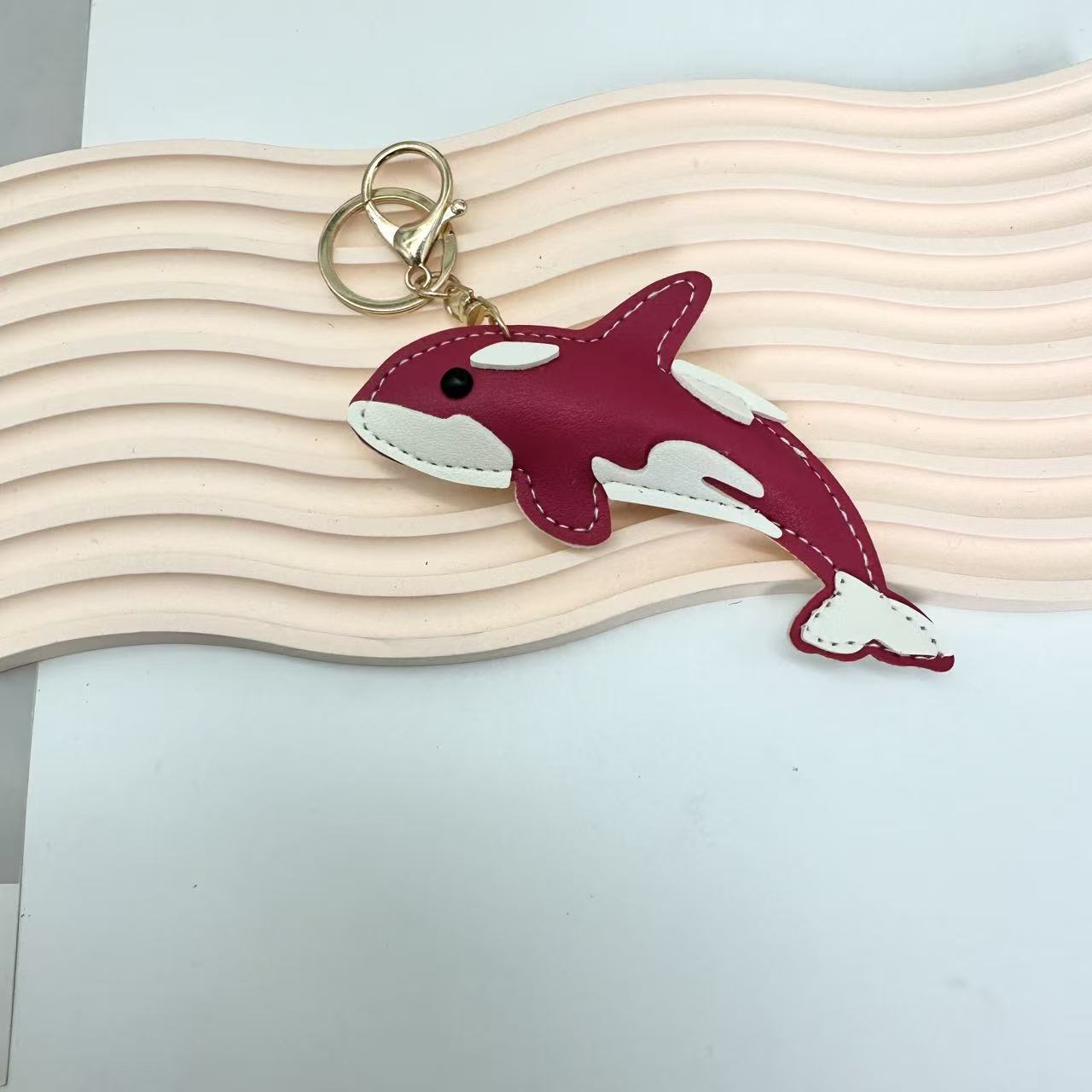 New-style Marine Animal Keychain Made Of PU Leather Shark