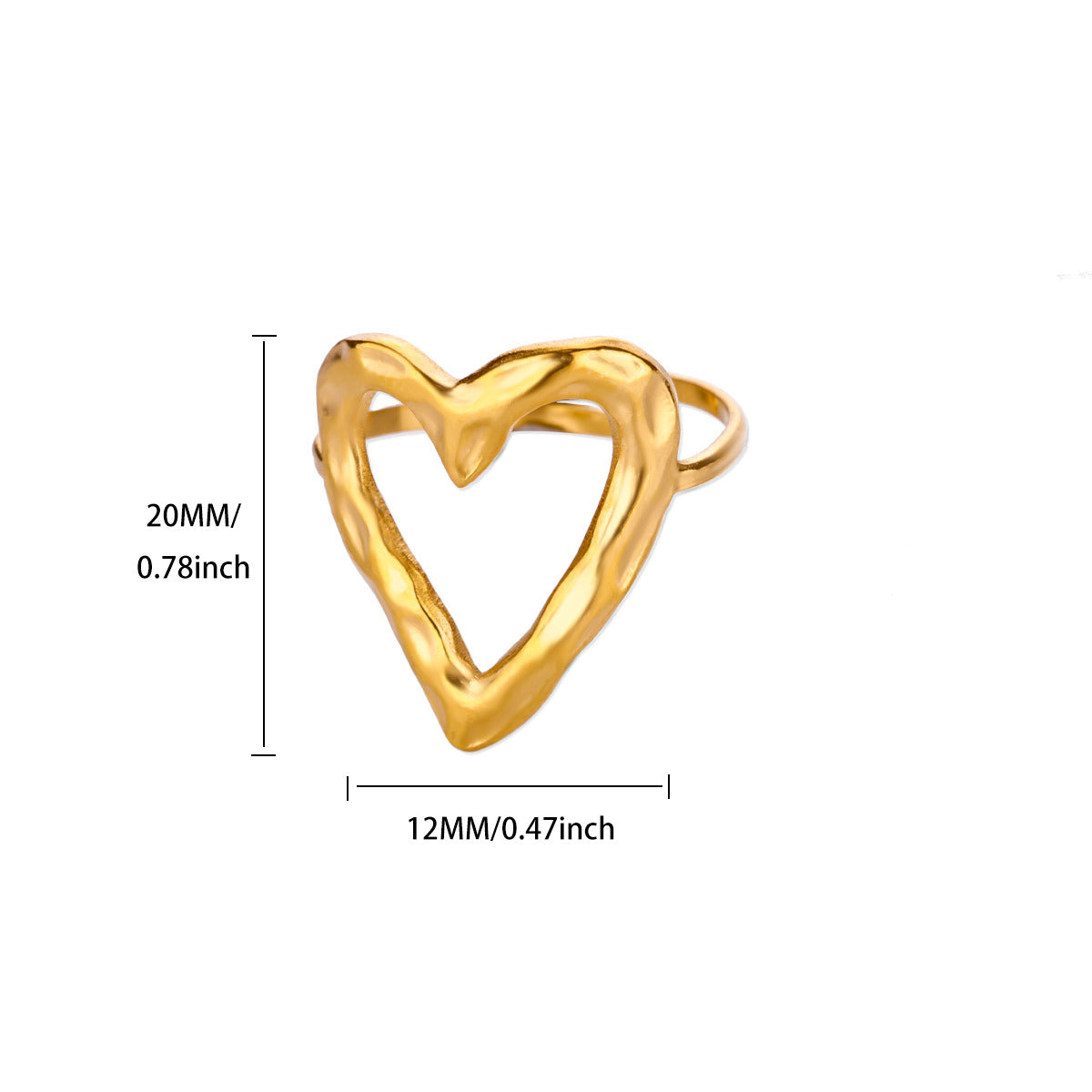 Geometric Line-cut Hollow Mens And Womens Ring