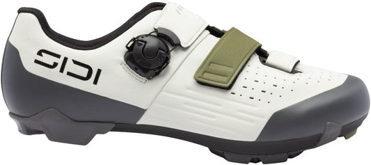 SIDI Silvis XC Clipless Shoes - Mens Ice White/Olive Green 45