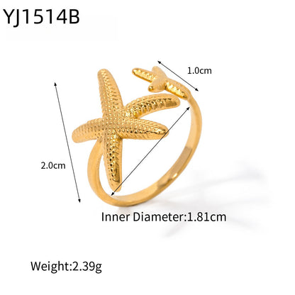 Irregular Geometric Stainless Steel Ring