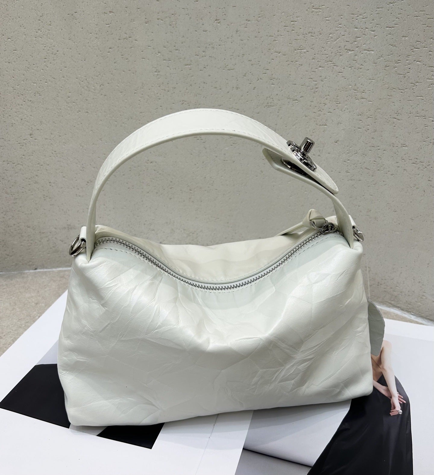 Top-grain Cowhide Hand-grain Tote Bag, High-end Versatile Small-batch Cross-border Genuine Leather Women's Bag
