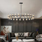 Chandelier Crystal LED 48 In Luxury Black Modern Living Dining Room