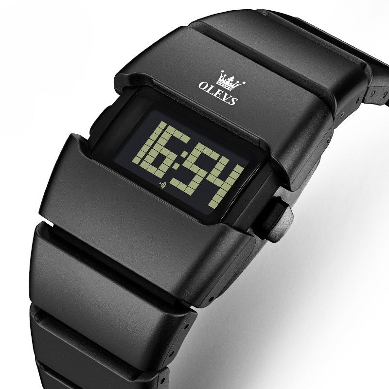 Fashionable Digital Display High-end Square-shaped Student Electronic Watch
