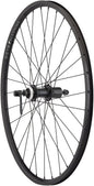 Quality Wheels Value Double Wall Series Rim+Disc Rear Wheel - 26" QR  x 135mm Center-Lock/Rim Brake HG10 BLK Clincher 32H